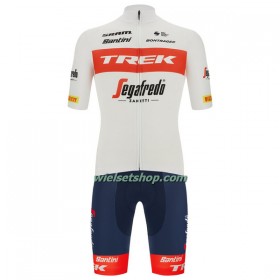 Fietskleding (Fietsshirt + Korte Koersbroek) 2022 Trek-Segafredo - Wit Rood